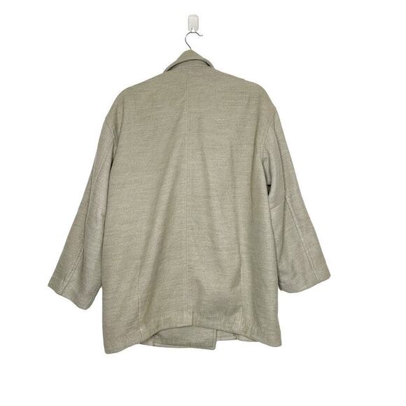 Free People Hannah Slouchy Coat Jacket Women's Tan Olive Size Small - Picture 6 of 8